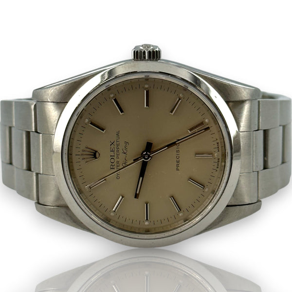 Rolex Air King 14000 1996 34mm Smooth Bezel Stainless Steel Watch
