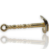Vintage Rare 14kt Yellow Gold Realistic Shaving Razor Charm with White Gold Blade Detail