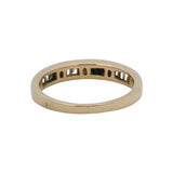 Vintage 14k Yellow Gold Baguette Diamond Channel Half-Eternity Band Ring Sz 5.75