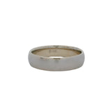 Blue Nile Solid 14kt White Gold 5mm Brushed Matte Gold Band Ring Size 8.5