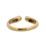 Vintage Solid 14kt Yellow Gold and 0.12ctw Diamonds Wrap Horseshoe Ring Size 7.5