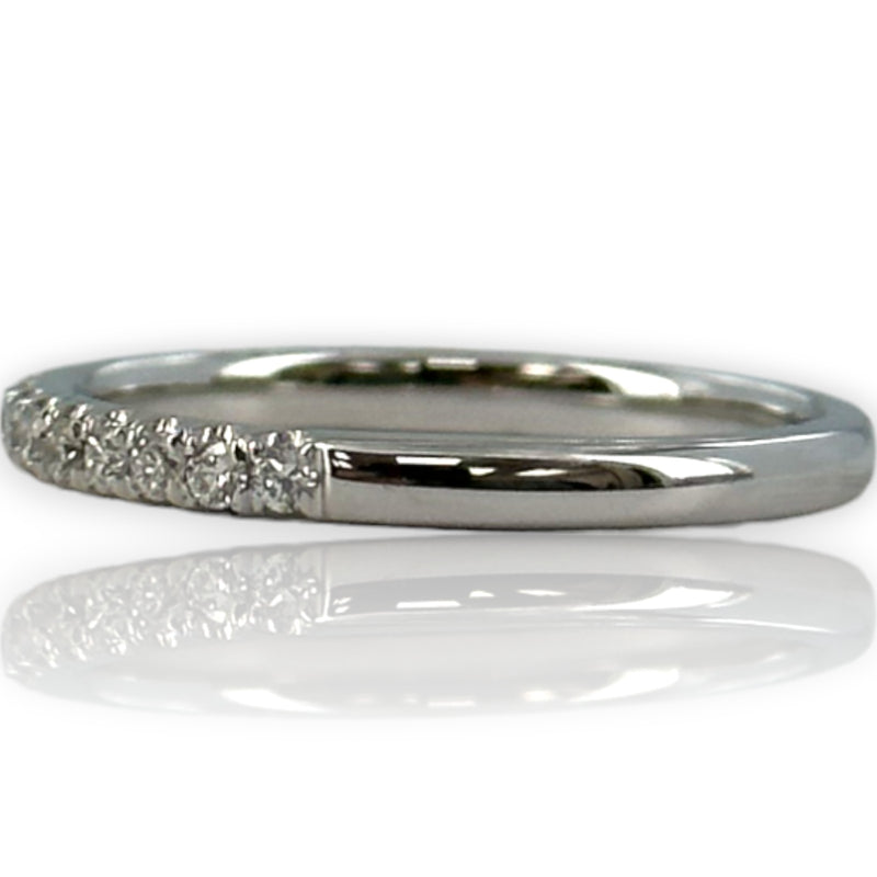Bony Levi 18kt White Gold and Diamond Half-Eternity Wedding Anniversary Band Size 7