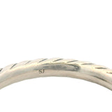Retired David Yurman 925 Sterling Silver Black Diamond Cluster Cable Ring Size 6