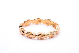 Stackable Eternity Band Interlocking Heart Ring 18k 750 Rose Gold Size 6