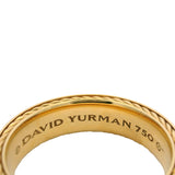 David Yurman Men's 18kt Yellow Gold 6mm Streamline Wedding Band Ring Size 10