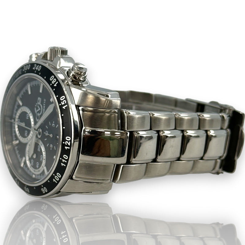 Gervil Gv2 4700 44mm Stainless Steel Chrono Black Dial Limited Edition Watch
