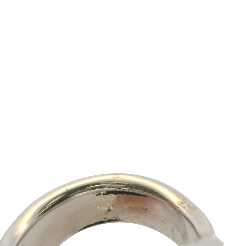 Large Solid 925 Sterling Silver 25.5g Skull Ring Made In Mexico Size 9