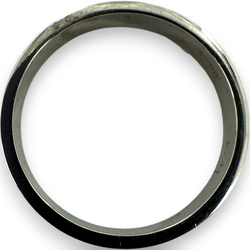 Correa fina GUCCI Icon de oro blanco de 18 kt con monograma GG de 4 mm