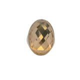 Roberto Coin Cocktail Collection 18kt Yellow Gold Rock Crystal 25mm Statement Ring Size 7