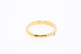 UnoAErre Diamond Solitaire Domed Band 18K 750 Yellow Gold Ring Size 11