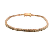 Le Vian 14kt Rose Gold and 2.84ctw Ombre Brown Diamond Tennis Bracelet 7.5"