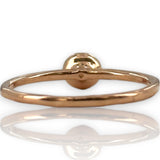 Bezel-Set Diamond Solitaire Wedding Engagement Ring 14kt Rose Gold stackable