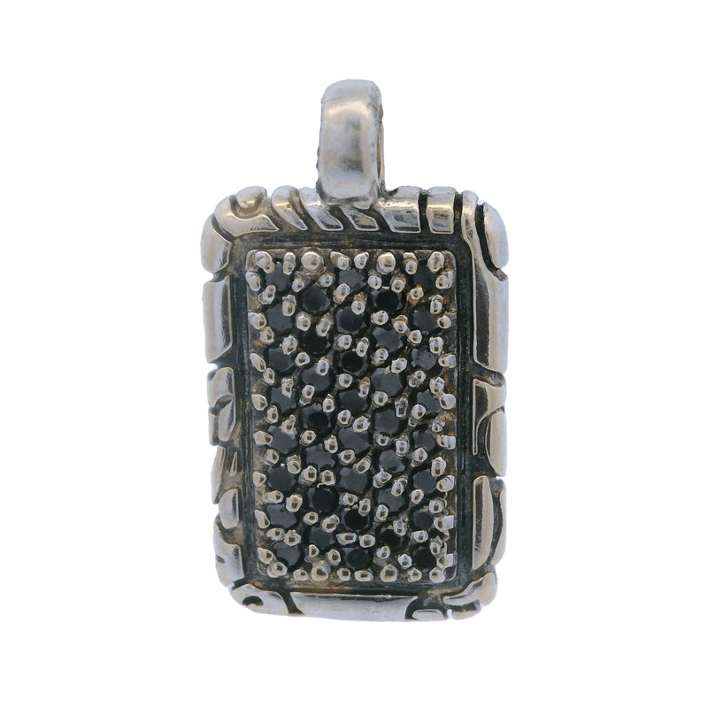 Versani Black Diamond 14K 585 White Gold 18k 750 Charm Pendant