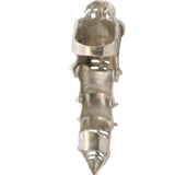 Solid 925 Sterling Silver Gothic Knight Armor Full Finger Articulated Claw Ring Size 10