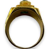 Vintage Retro 1950s-60s Solid 18kt Gold Colombian Emerald Ring Size 9