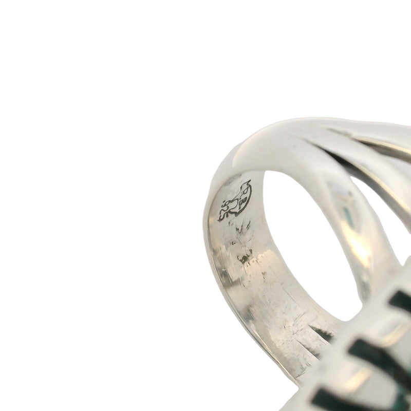 Running Bear 925 Sterling Silver and Turquoise Native American Ring Made in New Mexico