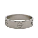 Authentic Cartier Classic Model 5.5mm Solid 18kt White Gold Love Ring