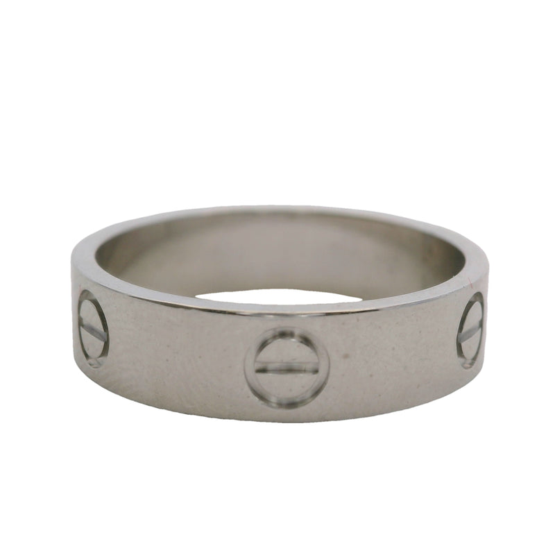 Authentic Cartier Classic Model 5.5mm Solid 18kt White Gold Love Ring
