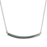 Retired Briony Raymond 14kt White Gold Lab Sapphire Curved Station Necklace 16"