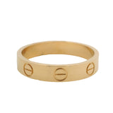Cartier Solid 18kt Yellow Gold Classic Small Model LOVE Screw Band Ring Sz 6 52