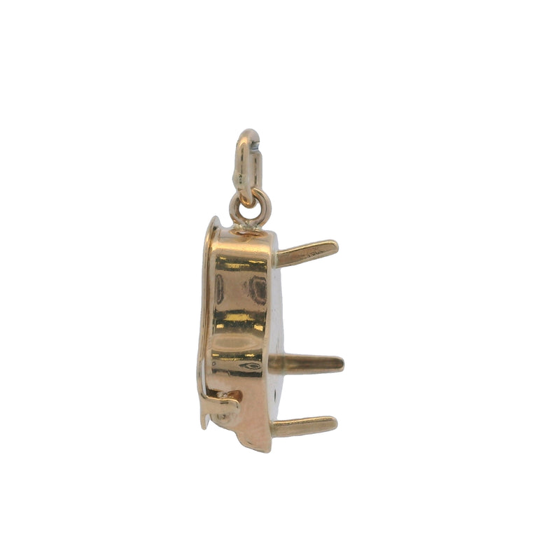 Vintage 14kt Yellow Gold and Enamel Detailed Music Piano Openable Charm