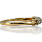 Vintage Granat Bros 1950s "First Lady" Collection 14kt Yellow Gold 5-Stone Diamond Wedding Accent Band Ring Size 8.5
