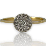 18kt Yellow Gold and 0.26ctw Diamond Cluster Wedding Ring