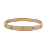 Custom Cartier 18kt Rose Gold 0.28ctw Diamond Screw Love Bracelet 17 Screwdriver