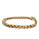David Yurman 18kt Yellow Gold 0.40ctw Cognac Diamond Waves Dagger 7.5" Bracelet