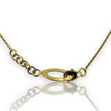 Roberto Coin Solid 18kt Yellow Gold "Chic and Shine" 37" Oval Station Necklace Made in Italy