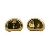 Tiffany & Co Solid 18kt Yellow Gold Elsa Peretti 11mm Bean Stud Earrings