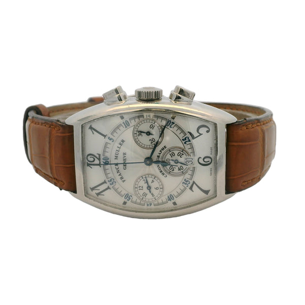 Franck Muller 5850 CC AT Platinum Chronograph Watch 32mm Master Complications Watch