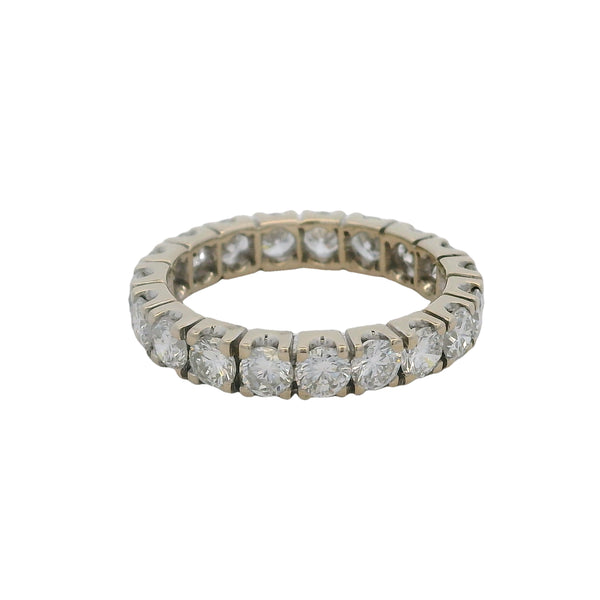 Vintage Solid 14kt White Gold 1.90ctw Round Brilliant Diamond Eternity Band Ring 5