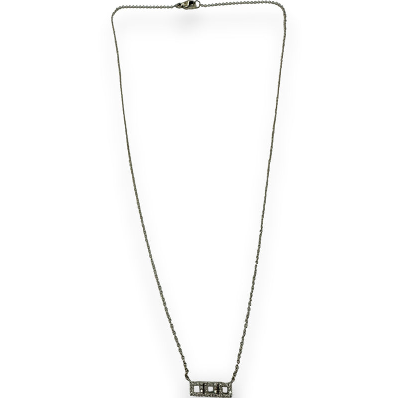 Dana Rebecca Designs 14kt White Gold and Diamond 3 Square Split-Chain Pendant 16" Necklace