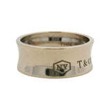 Tiffany & Co Solid 18kt White Gold 1837 Medium Concave Band Size 7