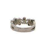 EFFY Jewelry Solid 14kt White Gold Baguette and Round Diamond Cluster 8mm Wide Fashion Ring Size 6