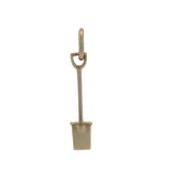 Solid 14kt Yellow Gold 3D Shovel 16mm long Shovel Charm Pendant