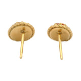 Vintage Solid 14kt Yellow Gold and Conch Shell Cameo Drop/Dangle Earrings