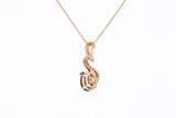 LeVian Natural Smoky Quartz & Diamond Accent 14K 585 Rose Gold 18.25" Necklace