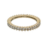 14kt Yellow Gold Princess Cut Diamond 3mm Stackable Eternity Ring Size 8