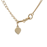 Solid 18kt Yellow Gold Stationed "Love" Heart Diamond Charm Multi-Link Bracelet 7.7"