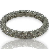 Blue Nile Round Brilliant Natural Diamond 3mm Eternity Band Wedding Stackable Ring Size 6.5 950 Platinum