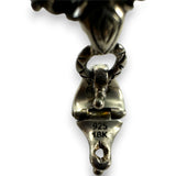Barbara Bixby 925 Sterling Silver and 18kt Yellow Gold Key Enhancer Pendant with Amethyst, Iolite, and Pearls