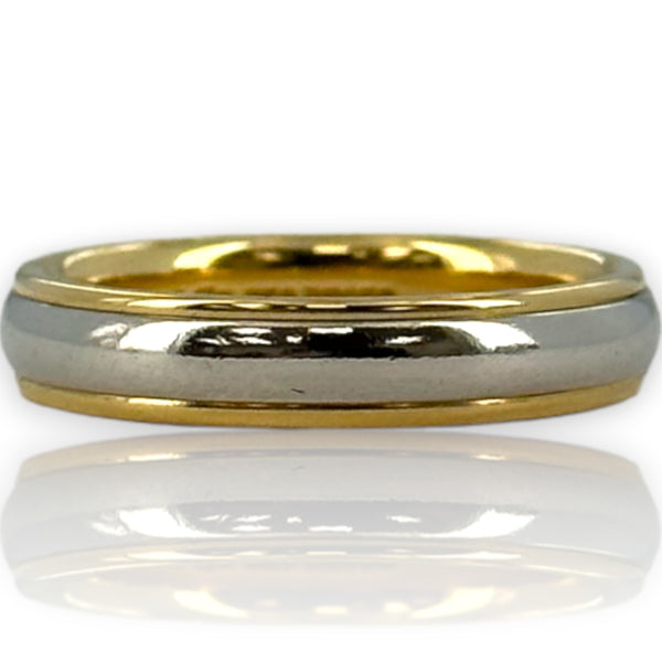 Tiffany and Co 1995 Two-Tone 950 Platinum and 18kt Yellow Gold Wedding Band