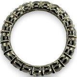 Round Brilliant Diamond Eternity 3mm Band Size 7 14kt Solid White Gold 1.89ctw Ring