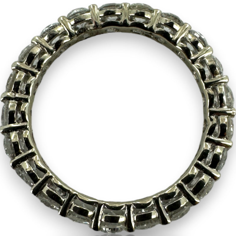 Round Brilliant Diamond Eternity 3mm Band Size 7 14kt Solid White Gold 1.89ctw Ring