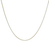 Turkish Solid 14kt Yellow Gold Thin Dainty 16" Cable Chain Necklace