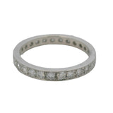 Vintage Solid 950 Platinum and Diamond Full Eternity 2.5mm Band Ring