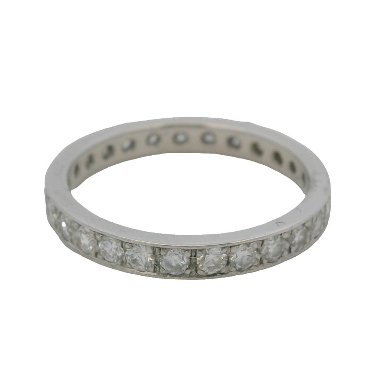 Vintage Solid 950 Platinum and Diamond Full Eternity 2.5mm Band Ring
