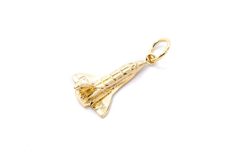 Space Shuttle Spacecraft 14k 585 Yellow Gold Charm Pendant